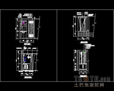 玄关，隔断装饰施工图下载28个下载