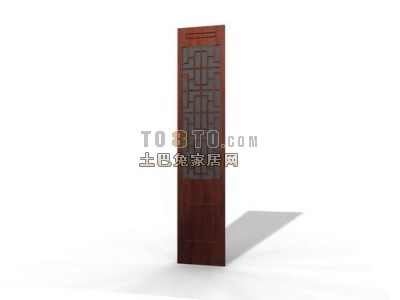 中式门3d模型下载
