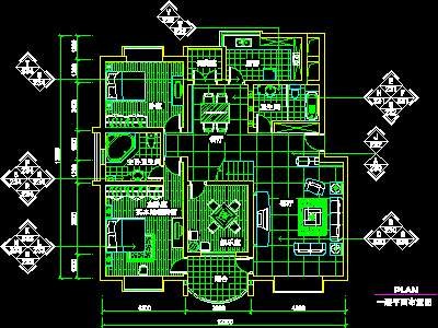 复式实例、实用本色场景cad详图素材2008090...