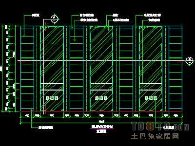 美容美发-接待台、工作台装修施工图纸、详图18套