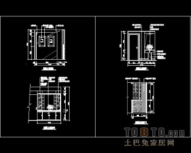 玄关，隔断装饰施工图下载28个下载