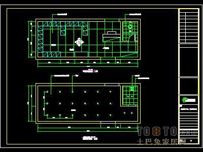 洗浴中心装修施工图纸、详图3套
