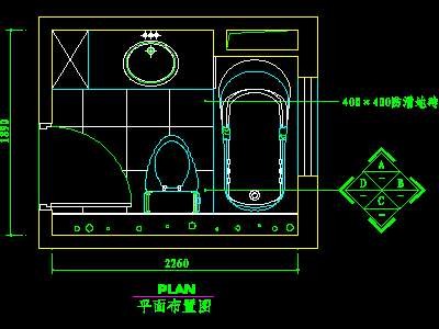 卫生间实例cad详图素材18--CAD空间素材