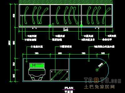 美容美发-接待台、工作台装修施工图纸、详图18套
