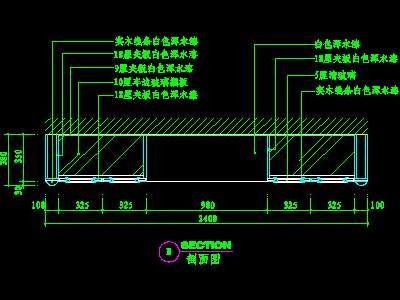 餐厅酒水柜cad详图18--CAD空间素材