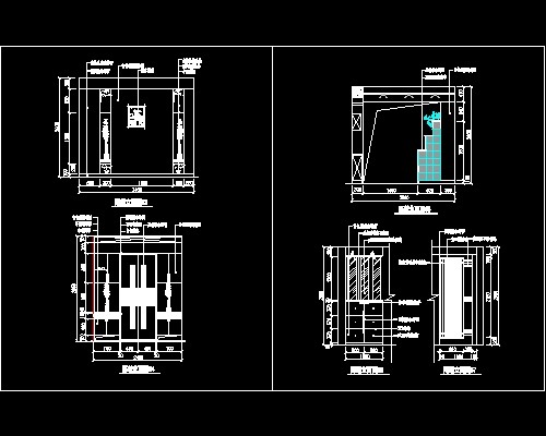 玄关，隔断装饰cad施工图27--CAD空间素材