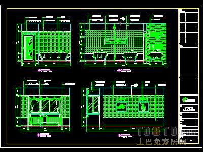 美体考究装修施工图纸、详图1套