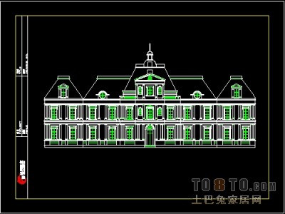 饰物陈设图纸素材007-建筑外观9套