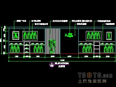 鞋帽店、服装店橱窗门面实套装修施工图纸、详图25套