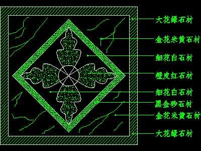 中式铺地、花街铺地、石材拼花CAD图块56--CA...