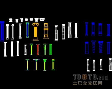 室内柱子图模块下载