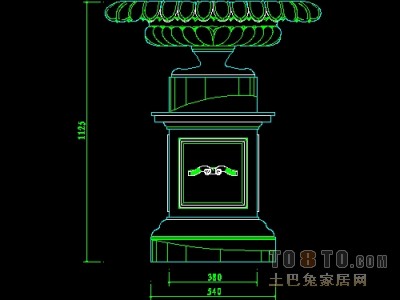 饰物陈设图纸素材010-喷泉4套