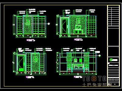 洗浴中心装修施工图纸、详图3套
