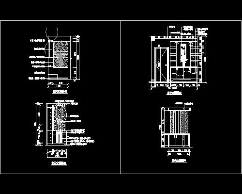 玄关，隔断装饰cad施工图7--CAD空间素材