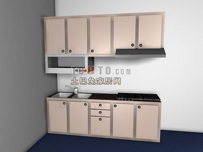 组合橱柜3d模型下载