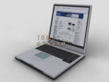 新型笔记本电脑3d模型下载