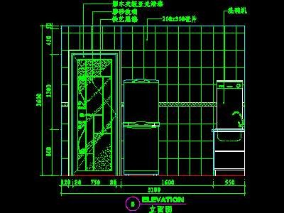 厨房实例CAD祥图38--CAD空间素材