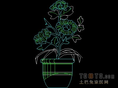 饰物陈设图纸素材004-植物31套