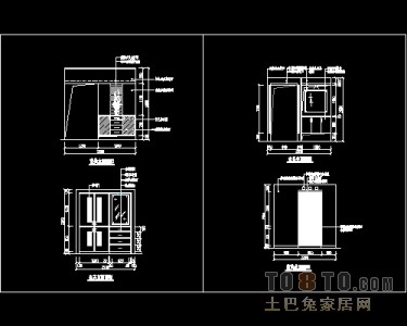 玄关，隔断装饰施工图下载28个下载