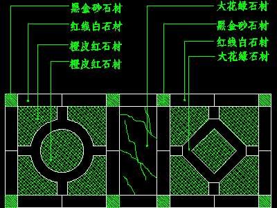 中式铺地、花街铺地、石材拼花CAD图块43--CA...