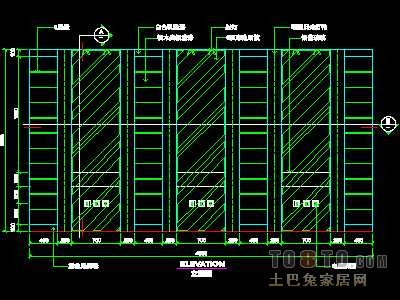 美容美发-接待台、工作台装修施工图纸、详图18套