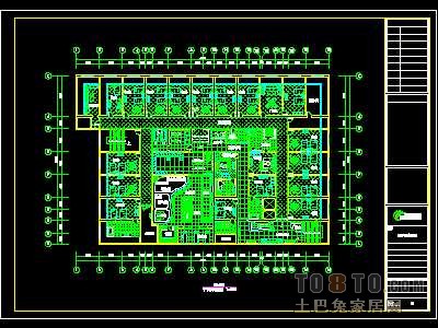 洗浴中心装修施工图纸、详图3套