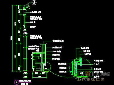 美容美发-接待台、工作台装修施工图纸、详图18套