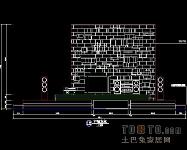电视背景墙设计施工图免费下载22个