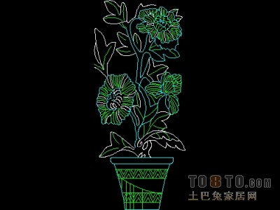 饰物陈设图纸素材004-植物31套