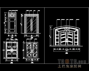 装饰门设计施工详图41个免费下载