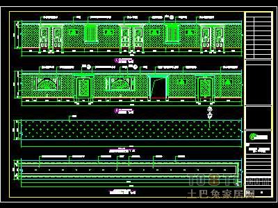 洗浴中心装修施工图纸、详图3套