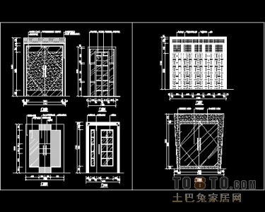 装饰门设计施工详图41个免费下载