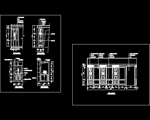 玄关，隔断装饰cad施工图17--CAD空间素材