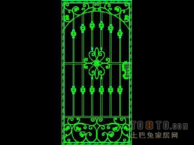 门图块004-铁艺门38个