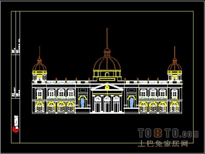 饰物陈设图纸素材007-建筑外观9套