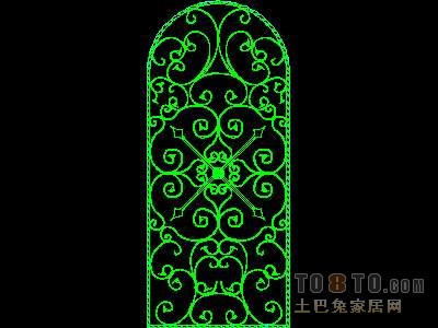 门图块004-铁艺门38个