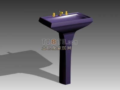 老式洗手池3d模型下载