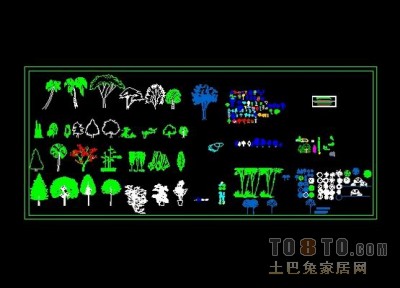 景观植物立面图库