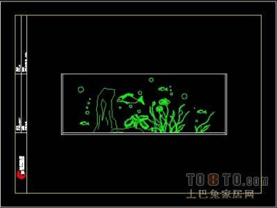 饰物陈设图纸素材008-鱼缸6套