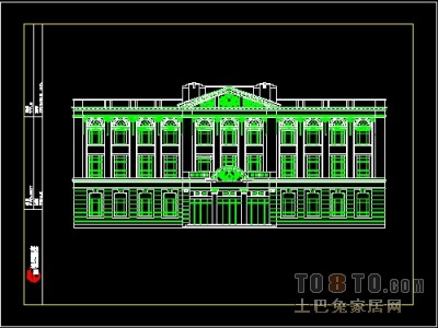 饰物陈设图纸素材007-建筑外观9套