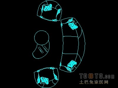 家具图块-沙发平面图块64个