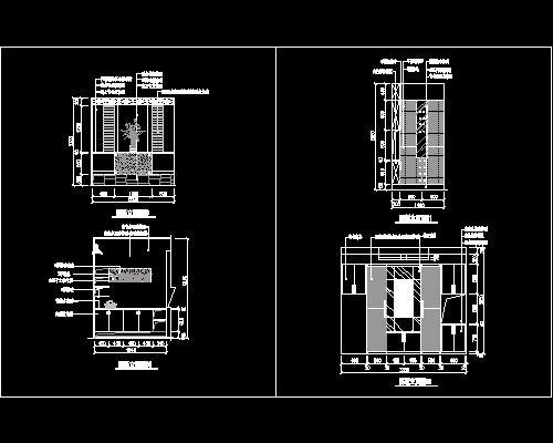 玄关，隔断装饰cad施工图26--CAD空间素材