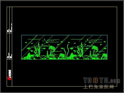 饰物陈设图纸素材008-鱼缸6套