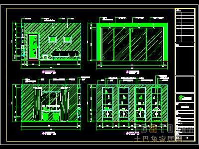 美体考究装修施工图纸、详图1套