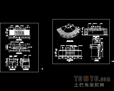 服务台，吧台施工图节点下载19个