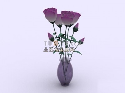盆栽花3d模型下载