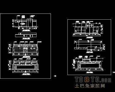 服务台，吧台施工图节点下载19个