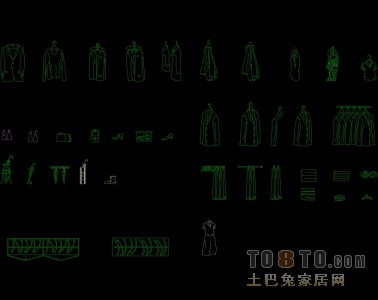 衣服裤子箱包图块免费下载