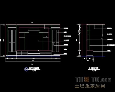 电视背景墙设计施工图免费下载22个