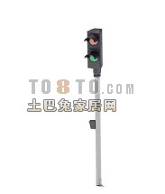 交通灯-红绿指示灯3d模型下载